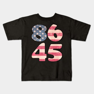 8645 Impeach President Trump American Flag Kids T-Shirt